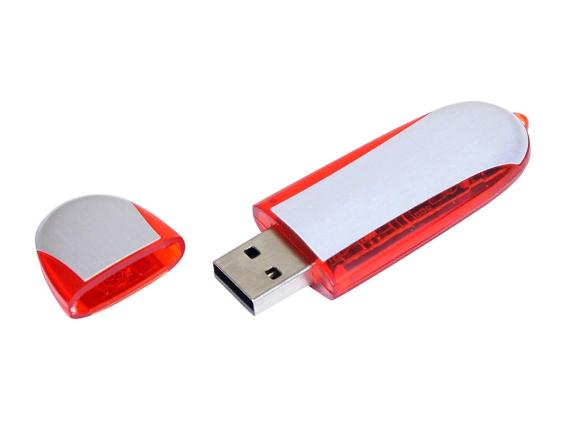 USB 2.0- флешка промо на 8 Гб овальной формы