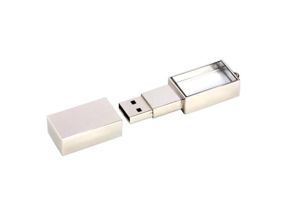 USB 2.0- флешка на 512 Мб кристалл в металле