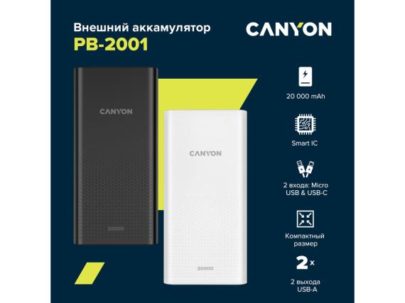 Внешний аккумулятор «PB-2001», 20000 mAh