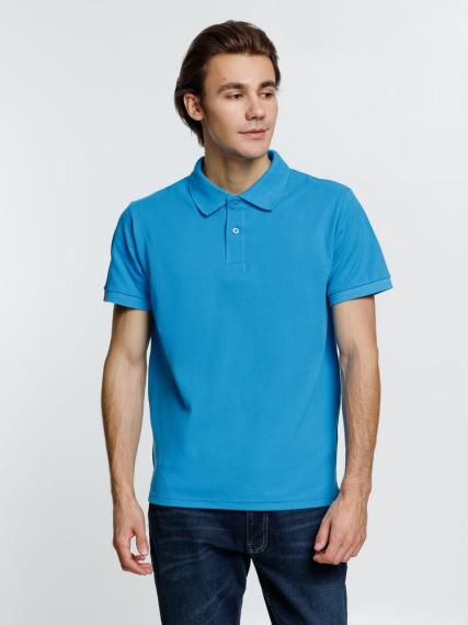 Рубашка поло мужская Virma Premium, бирюзовая, размер M