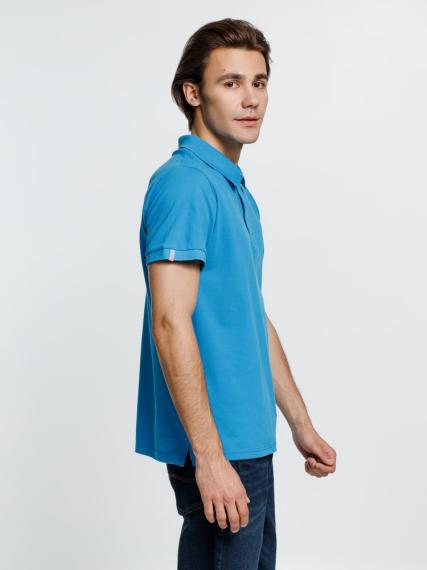 Рубашка поло мужская Virma Premium, бирюзовая, размер L