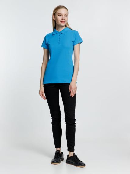 Рубашка поло женская Virma Premium Lady, бирюзовая, размер XL