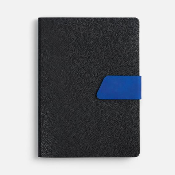 Ежедневник Boom, недатированный, черный c ярко-синий