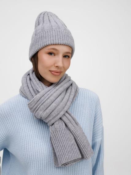 Шарф Bellish, светло-серый меланж