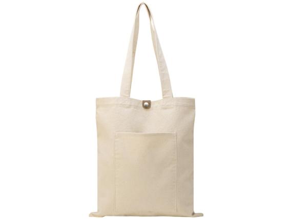 Cумка «Clip» из хлопка 340 г/м2 с застежкой из экокожи