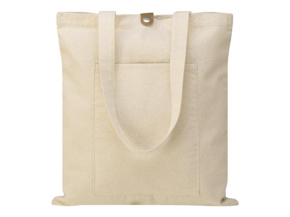 Cумка «Clip» из хлопка 340 г/м2 с застежкой из экокожи