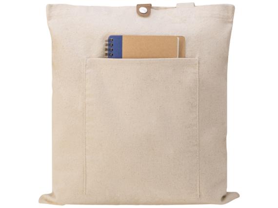 Cумка «Clip» из хлопка 340 г/м2 с застежкой из экокожи