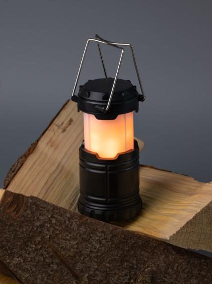 Кемпинговый фонарь с имитацией пламени Lindau Flame, черный