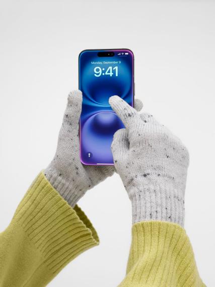 Перчатки сенсорные Spotti Senso, светло-серые, размер S/M