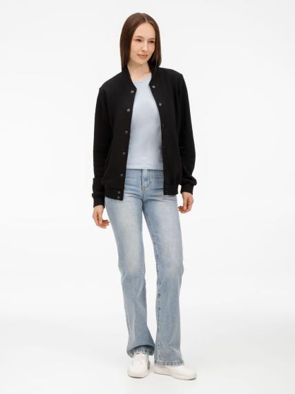 Бомбер унисекс Nuppu, черный, размер S