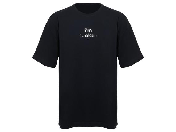 Футболка оверсайз «Vienna» унисекс с нанесением Трафарет Скульптура 2 цвета, размер S