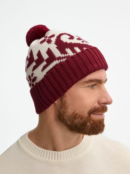 Шапка Wintertude, красная с белым