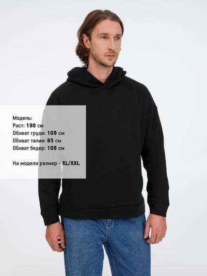 Худи оверсайз унисекс Tolla, черное, размер M/L
