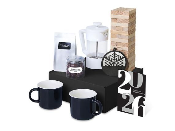 Подарочный набор «Re:Together» с френчпрессом, кружками и дженгой