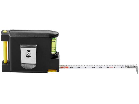 Рулетка на 2 м с уровнем и блоком для записей «Nerd»