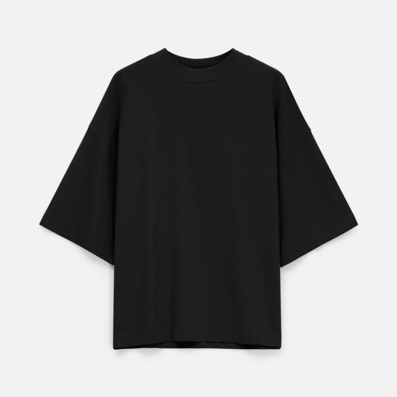 Футболка оверсайз унисекс T9, черная, размер M/L