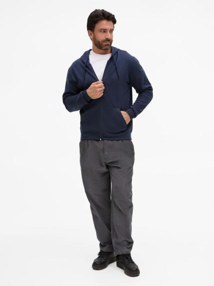 Толстовка унисекс Stone темно-синяя, размер L