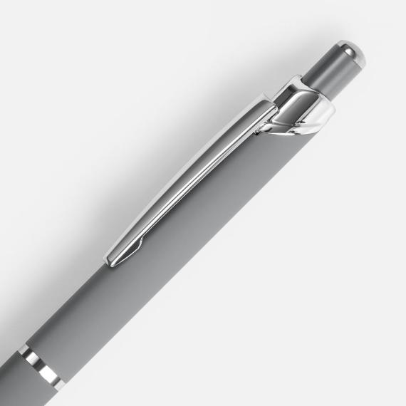 Ручка шариковая Chromos Soft Touch, серая