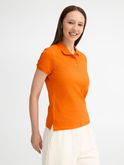Рубашка поло женская People 210 оранжевая, размер XXL