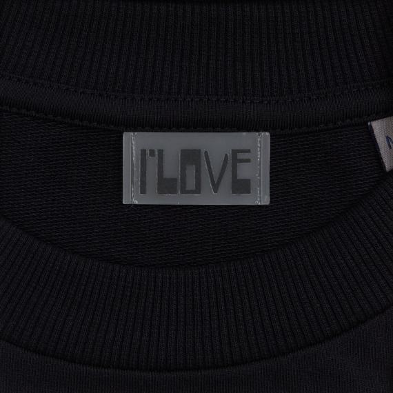 Футболка оверсайз с двойным рукавом Kosmos, черная, размер XL/XXL