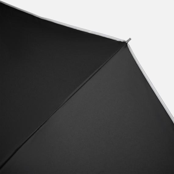 Зонт обратного сложения с ручкой-карабином Foldberry, черный