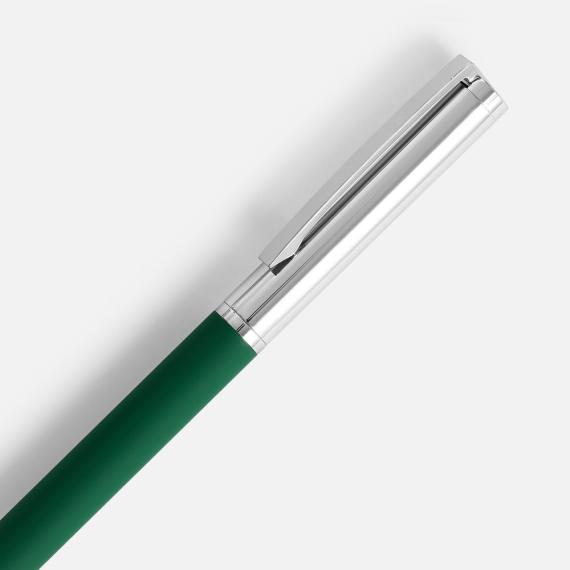 Ручка шариковая Eyeshot Soft Touch, темно-зеленая