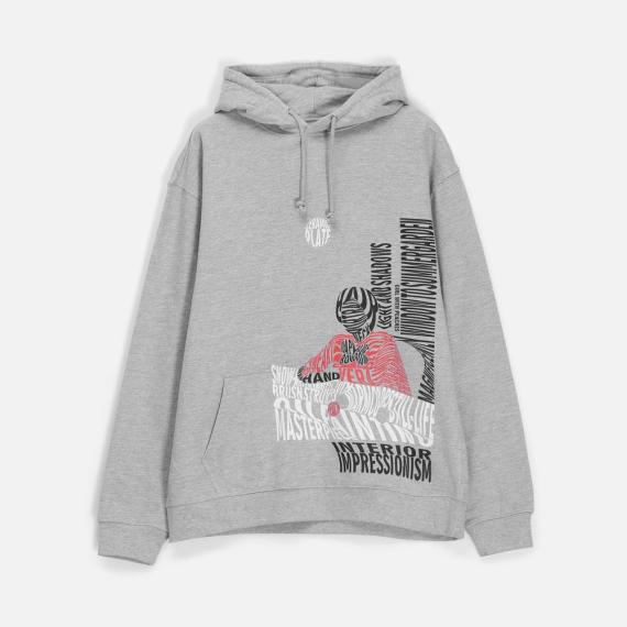 Худи унисекс Condor, серый меланж, размер 4XL