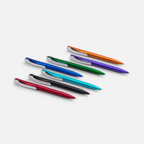 Ручка шариковая Pin Silver, голубой металлик