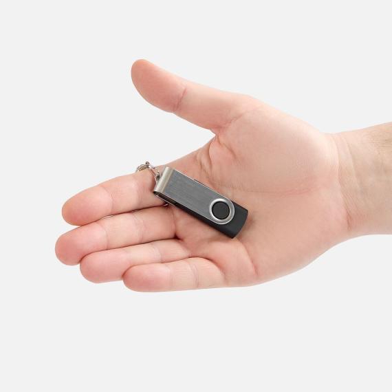 Флешка Twist, черная, 16 Гб