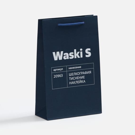Пакет бумажный Waski M, синий