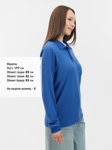 Рубашка поло с длинным рукавом Prime LSL, ярко-синяя (royal), размер 4XL